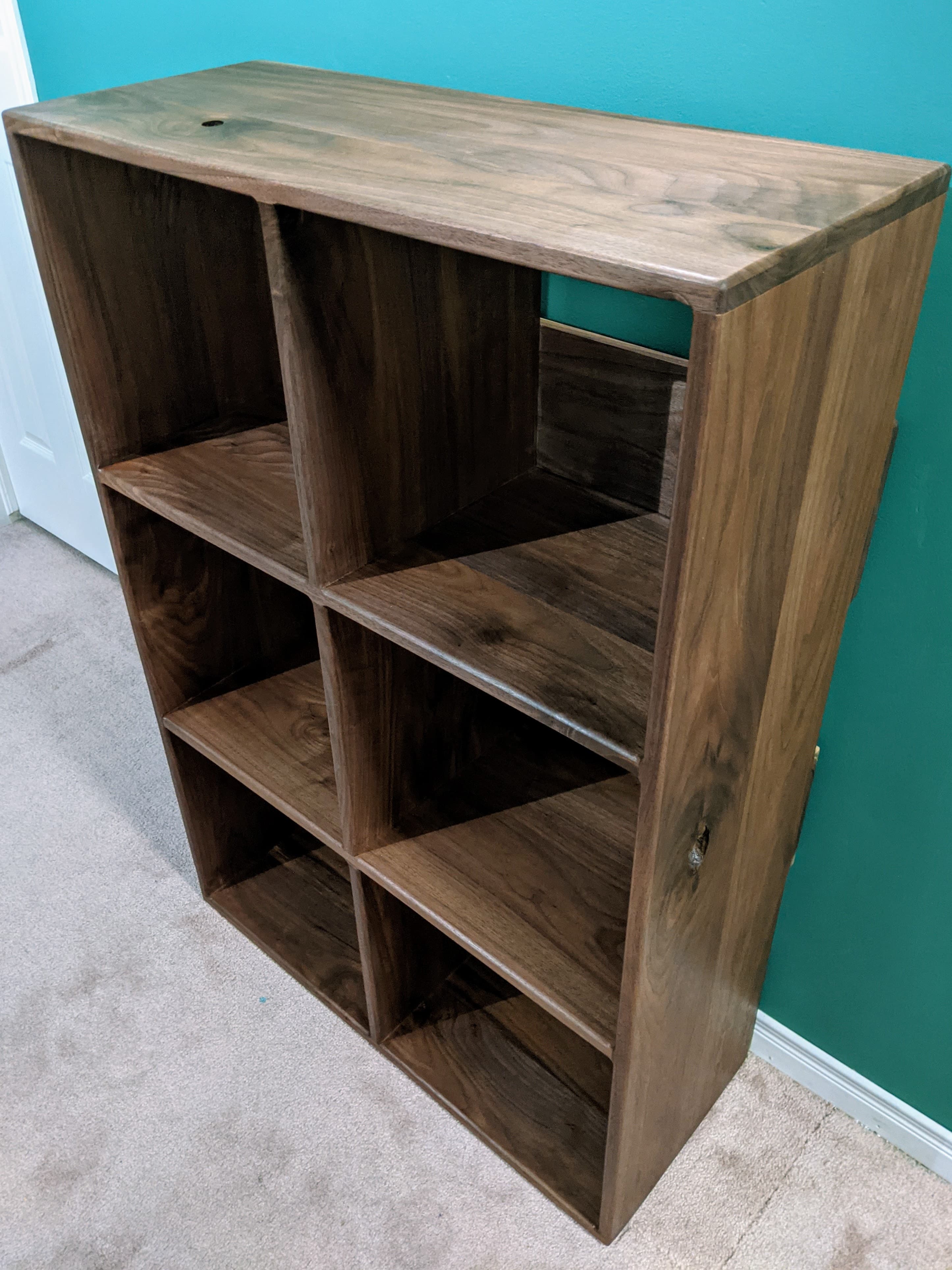 Woodworking project - cube storage walnut