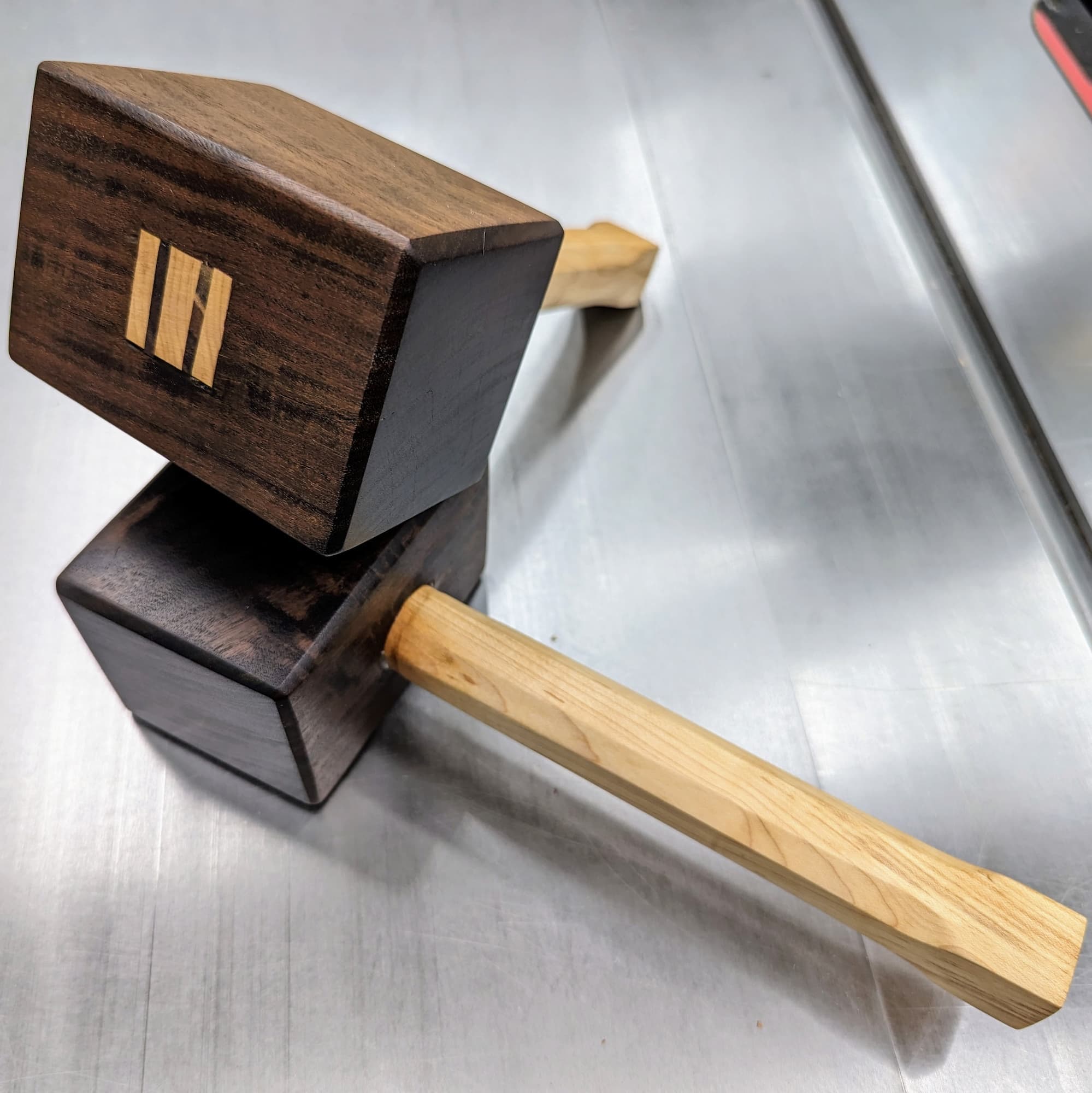 Woodworking project - mallet ipe maple