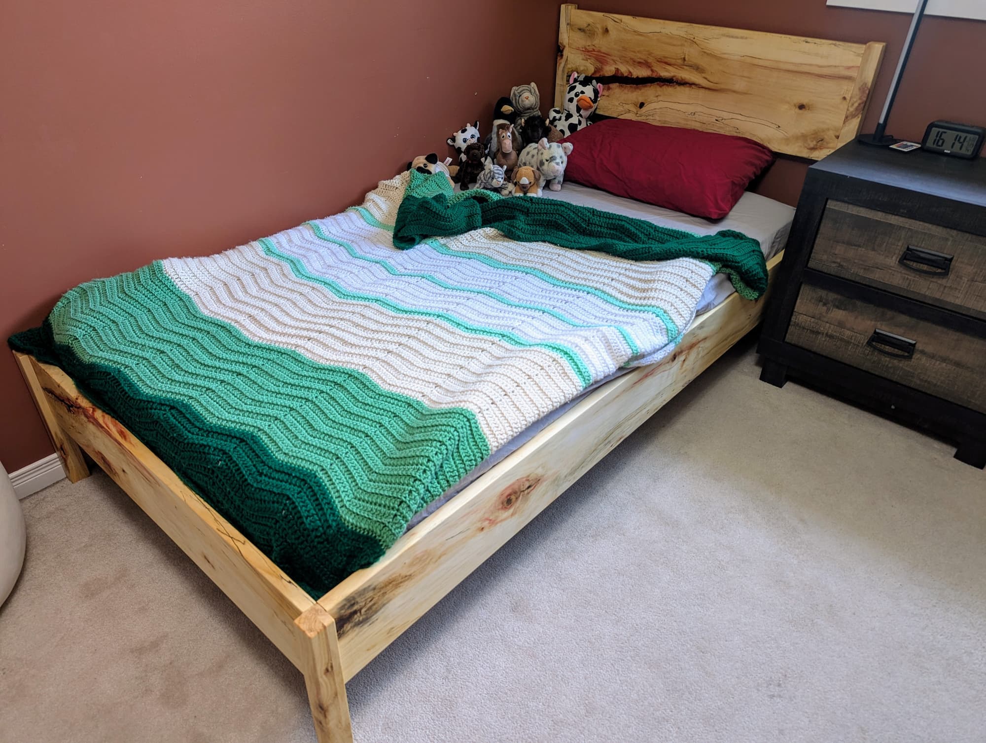 Woodworking project - bed maple
