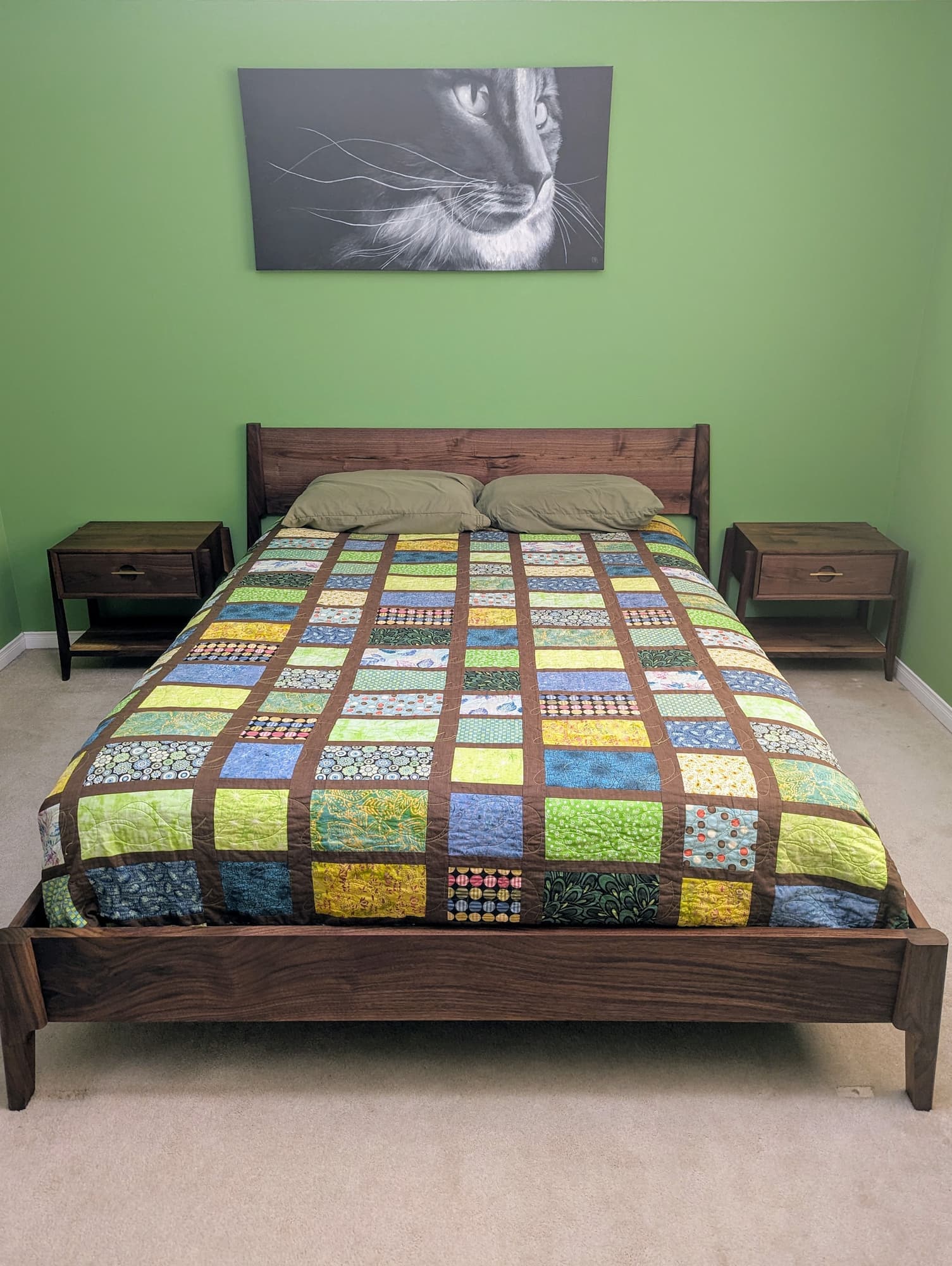 Woodworking project - bed walnut