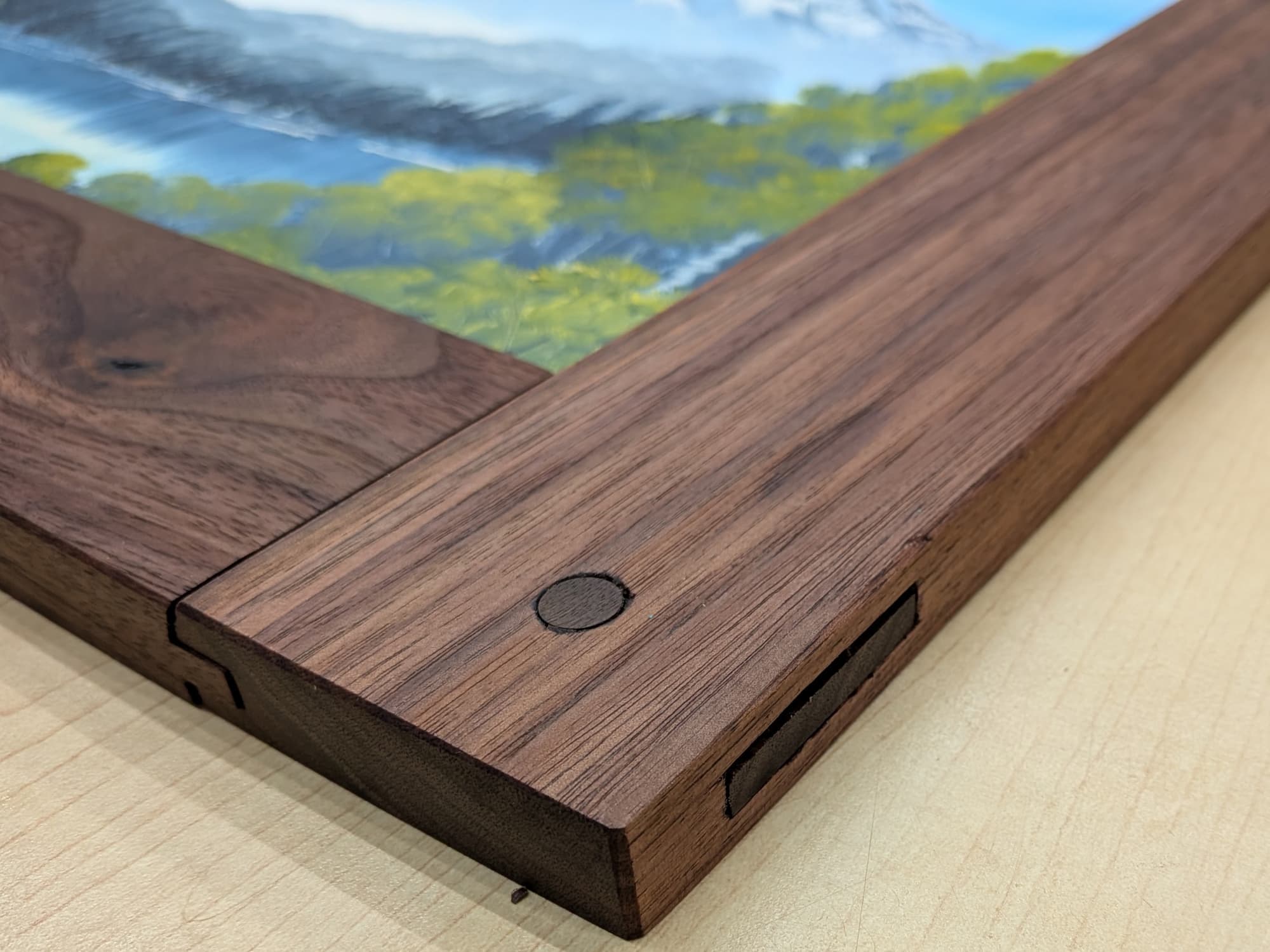 Woodworking project - frame walnut joint