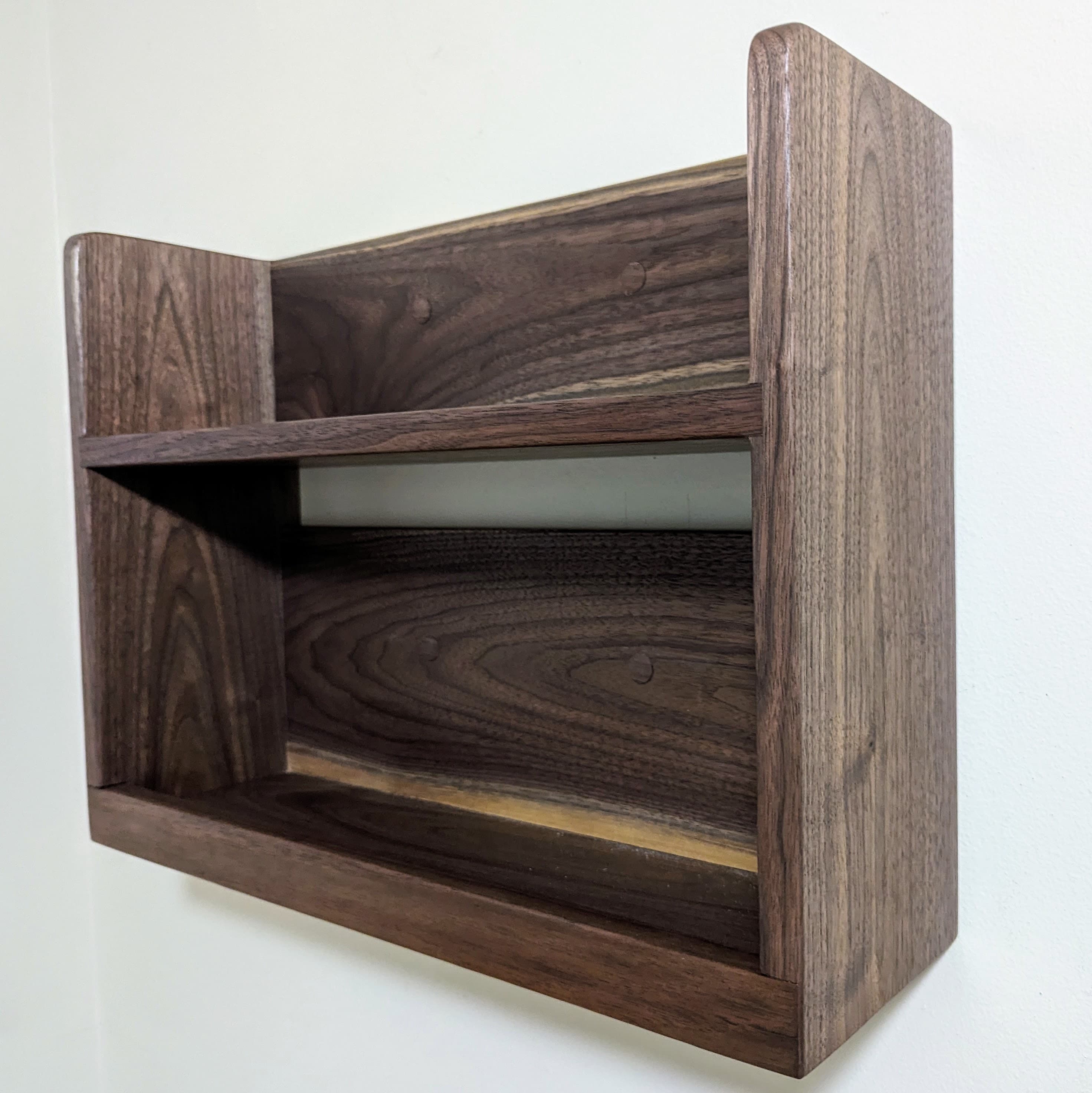 Woodworking project - shelf walnut