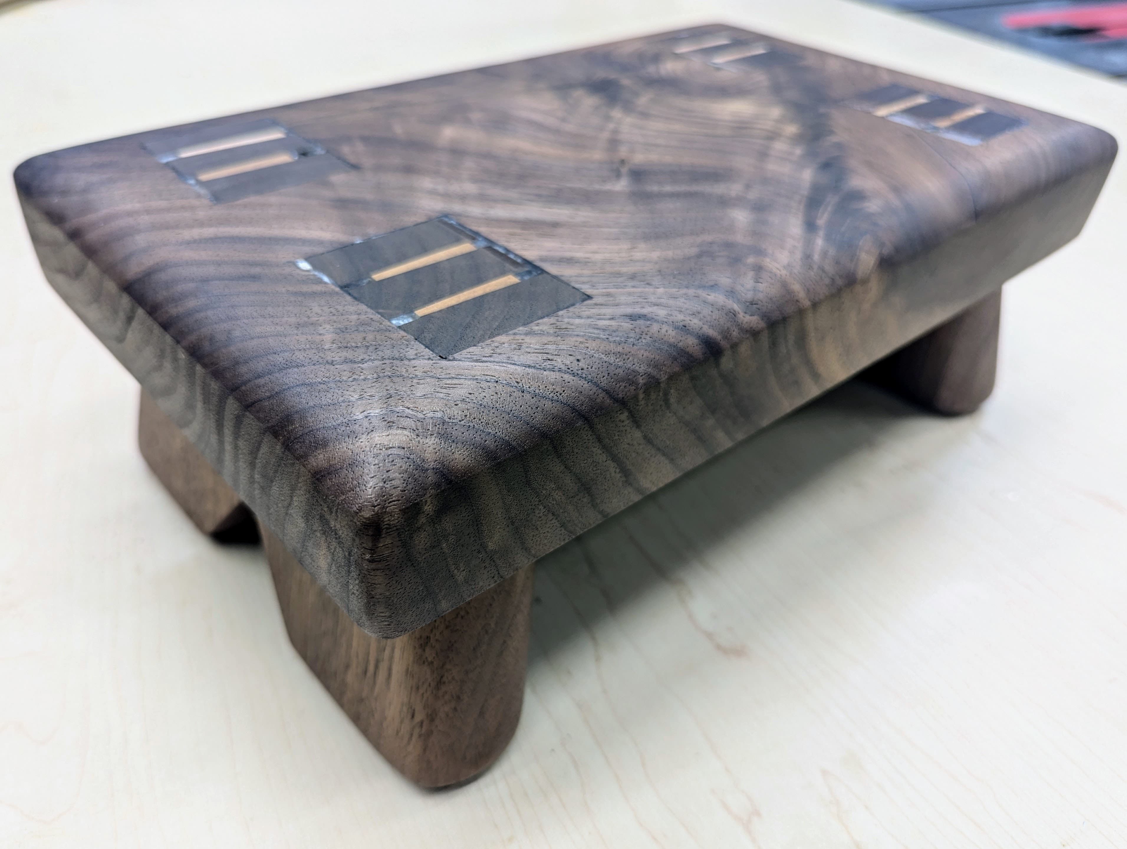 Woodworking project - stool walnut