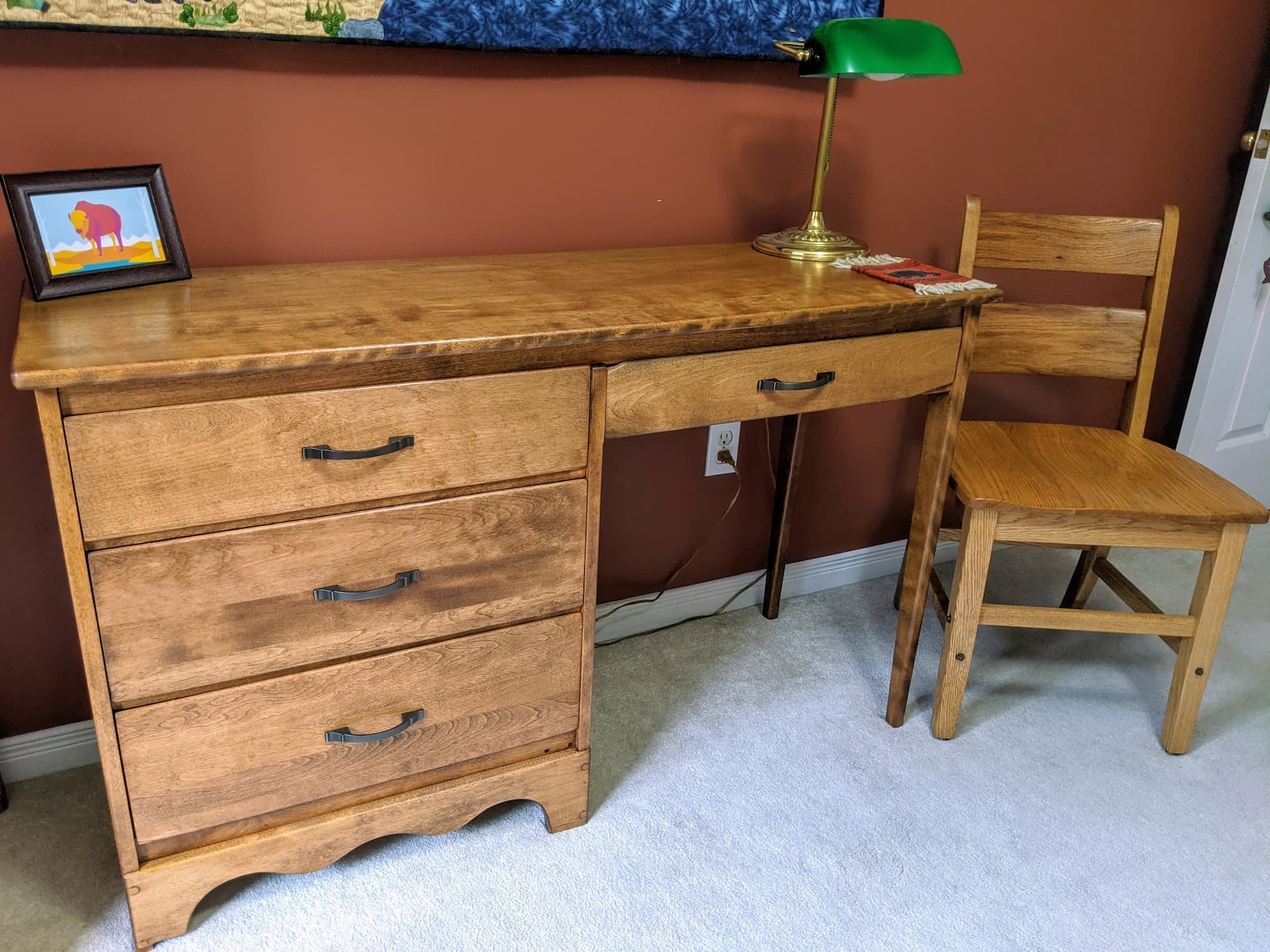 Woodworking project - desk refinished