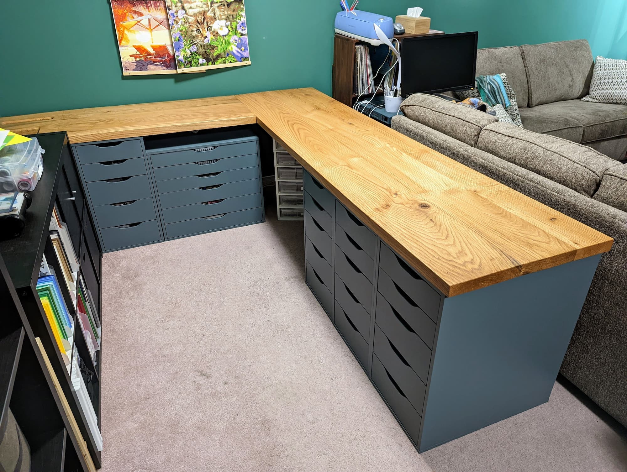 Woodworking project - oak desk