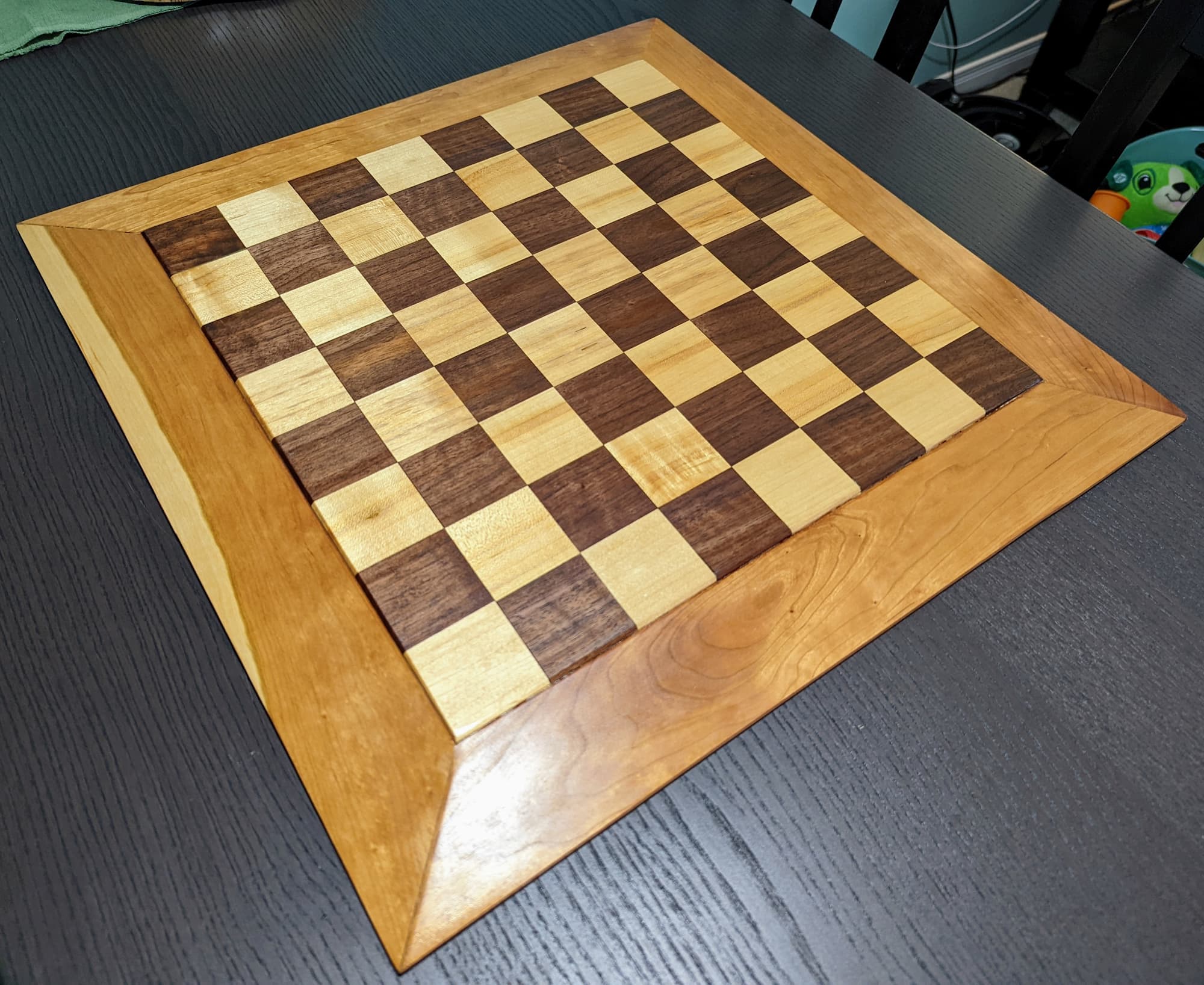Walnut, Cherry and Maple Chessboard